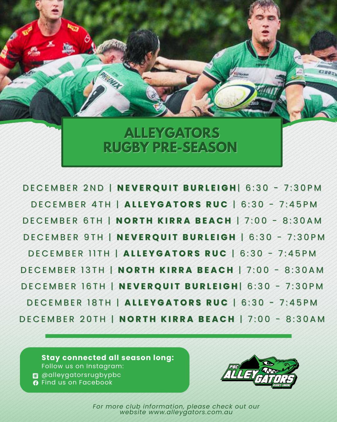 Alleygators Rugby PBC - Alleygators- the place to be for the whole ...