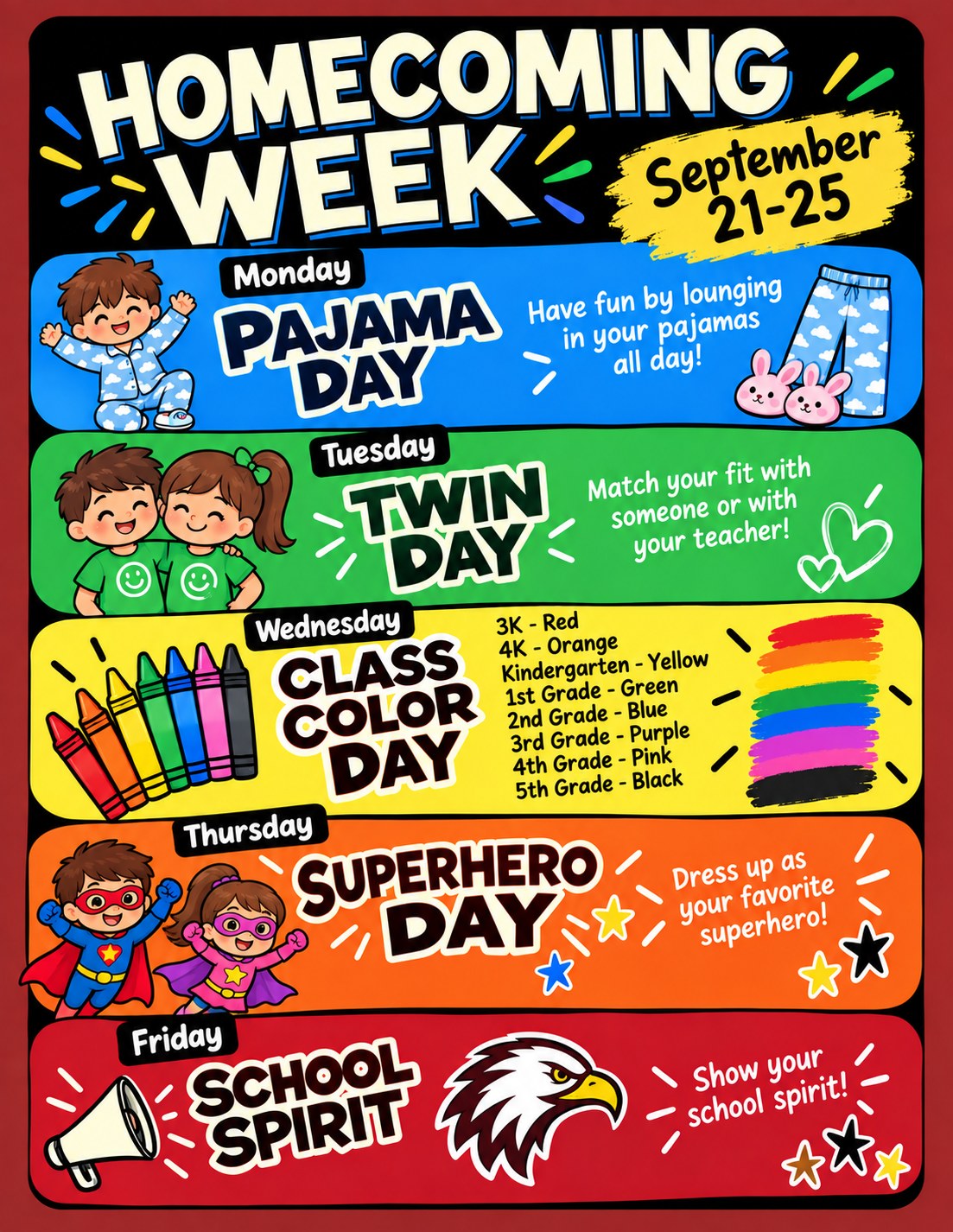 homecoming dress up week School District of Flambeau days Red carpet
