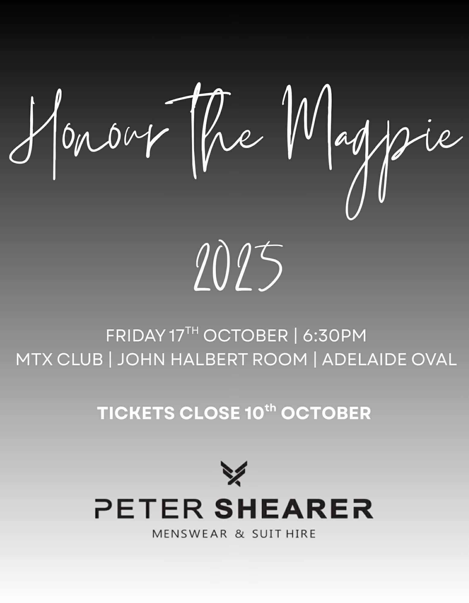 Hahndorf - Honour The Magpie tickets are now available through ...