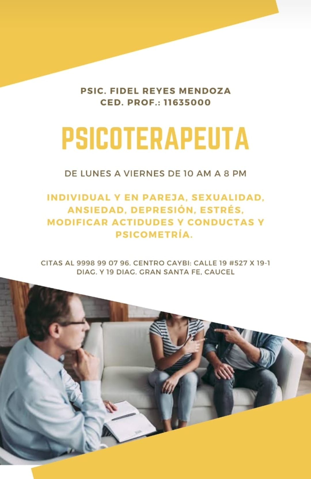 El Psic. Fidel Reyes está para acompañarte en tu proceso de cambio para ...