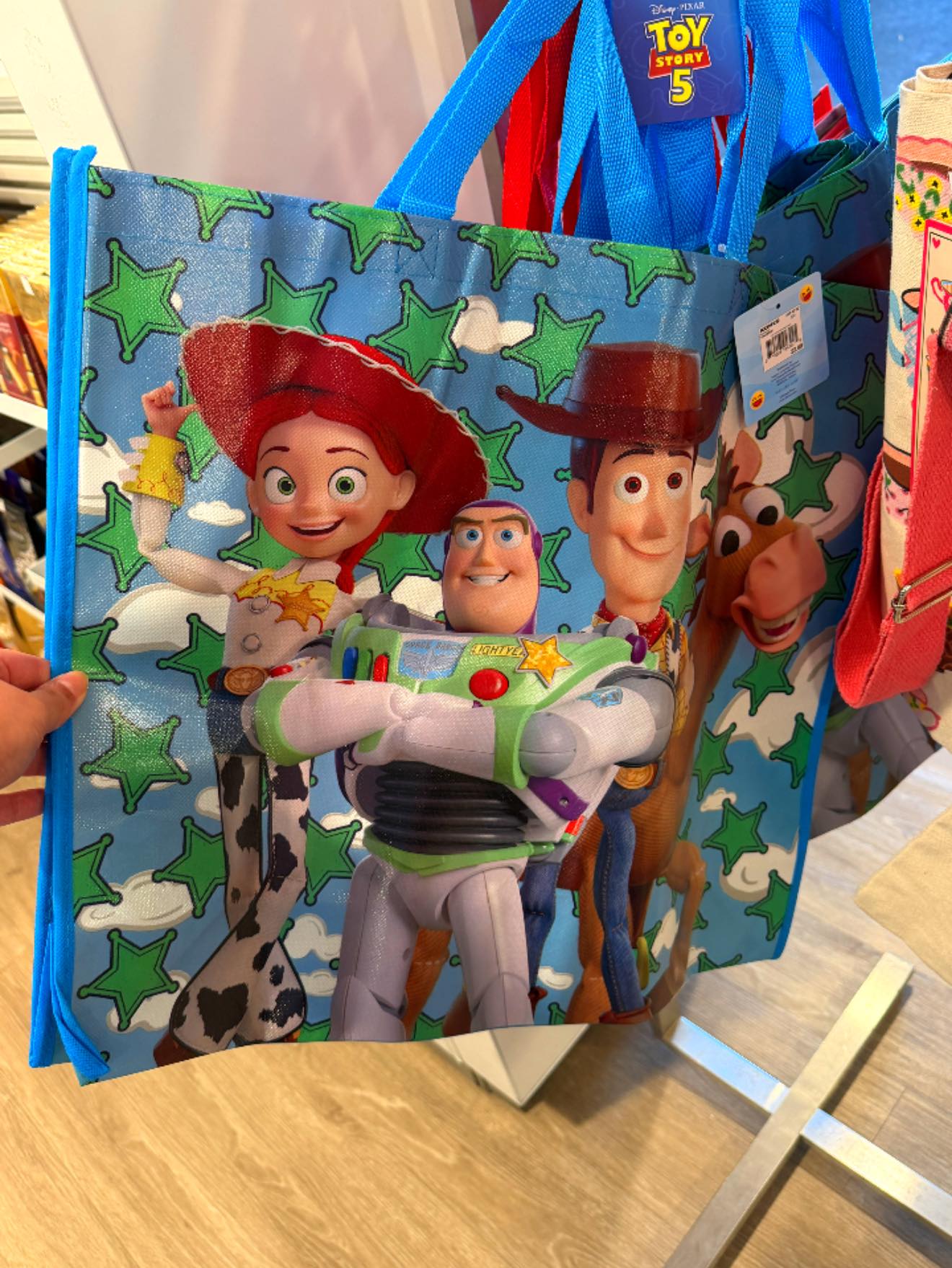 Kohls has a Toy Story themed reusable bag by checkout