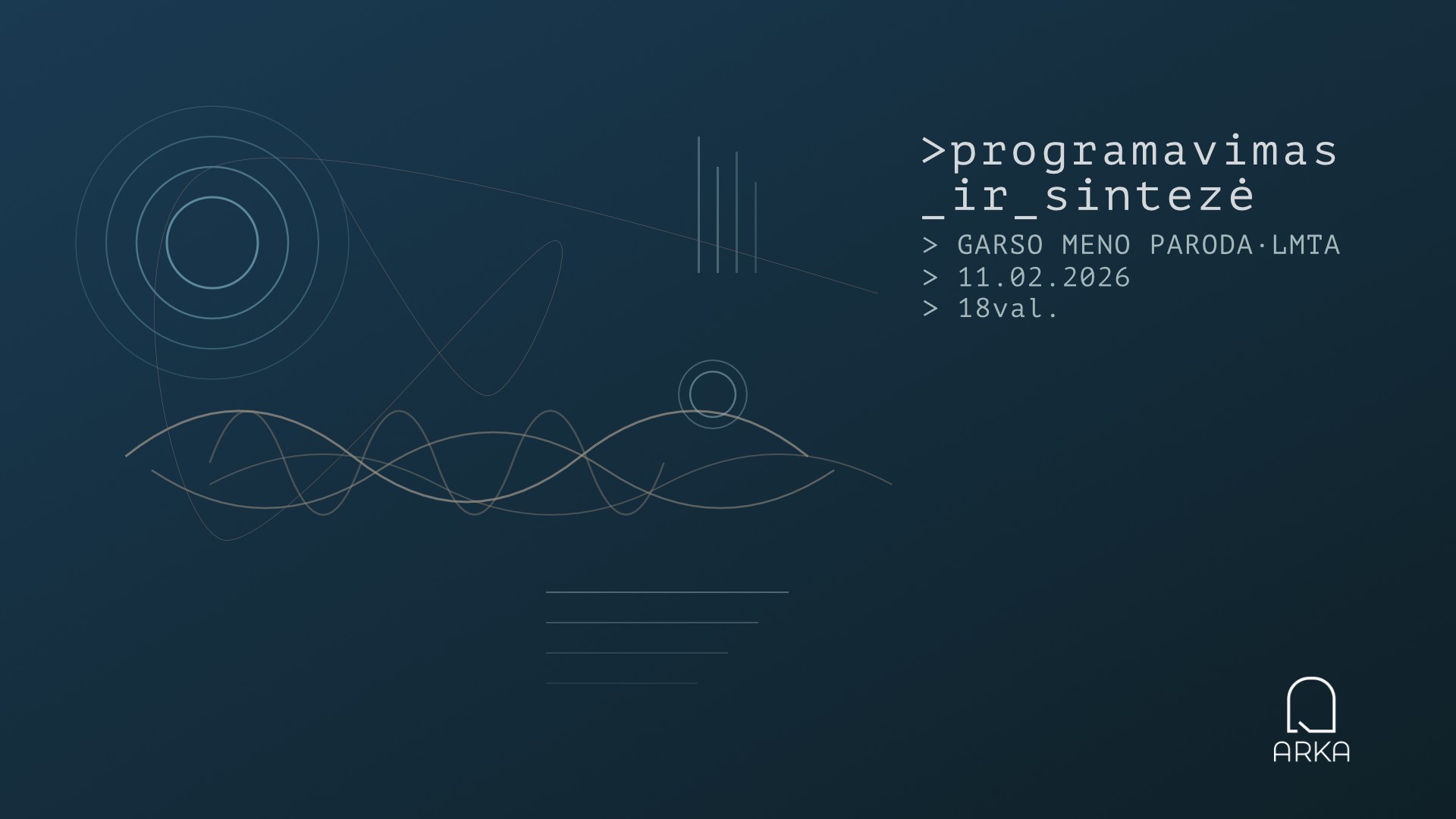 Garso meno paroda „Programavimas ir sintezė“