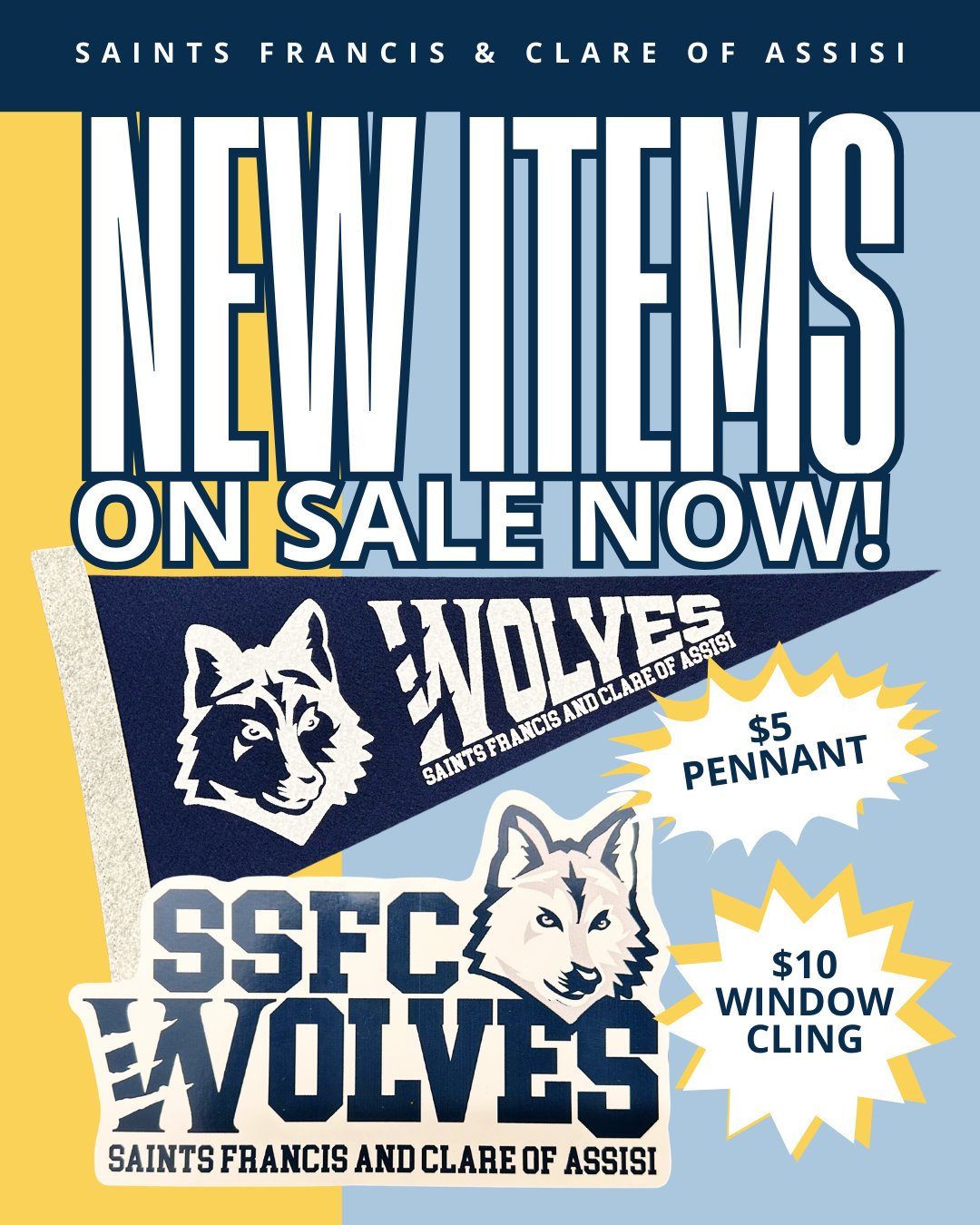 Saints - 🐺💙💛 NEW SSFC WOLVES MERCH — JUST DROPPED! 💛💙🐺 Show off your ...