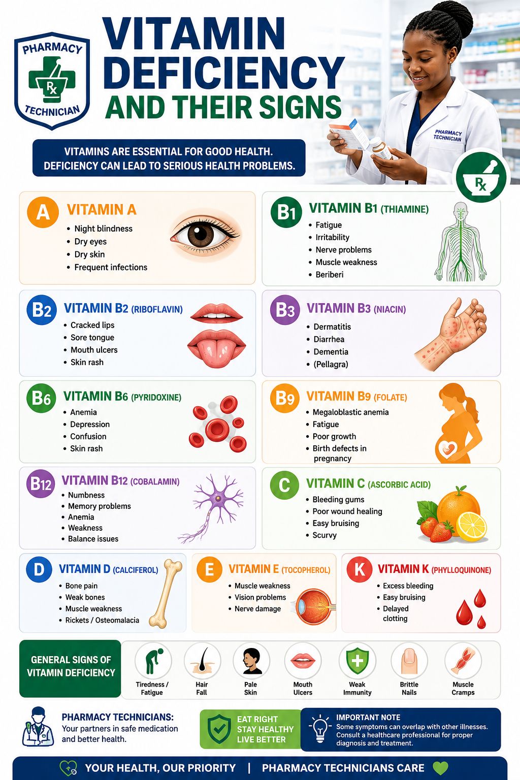 Common Vitamin Deficiency Signs and Symptoms to Watch For