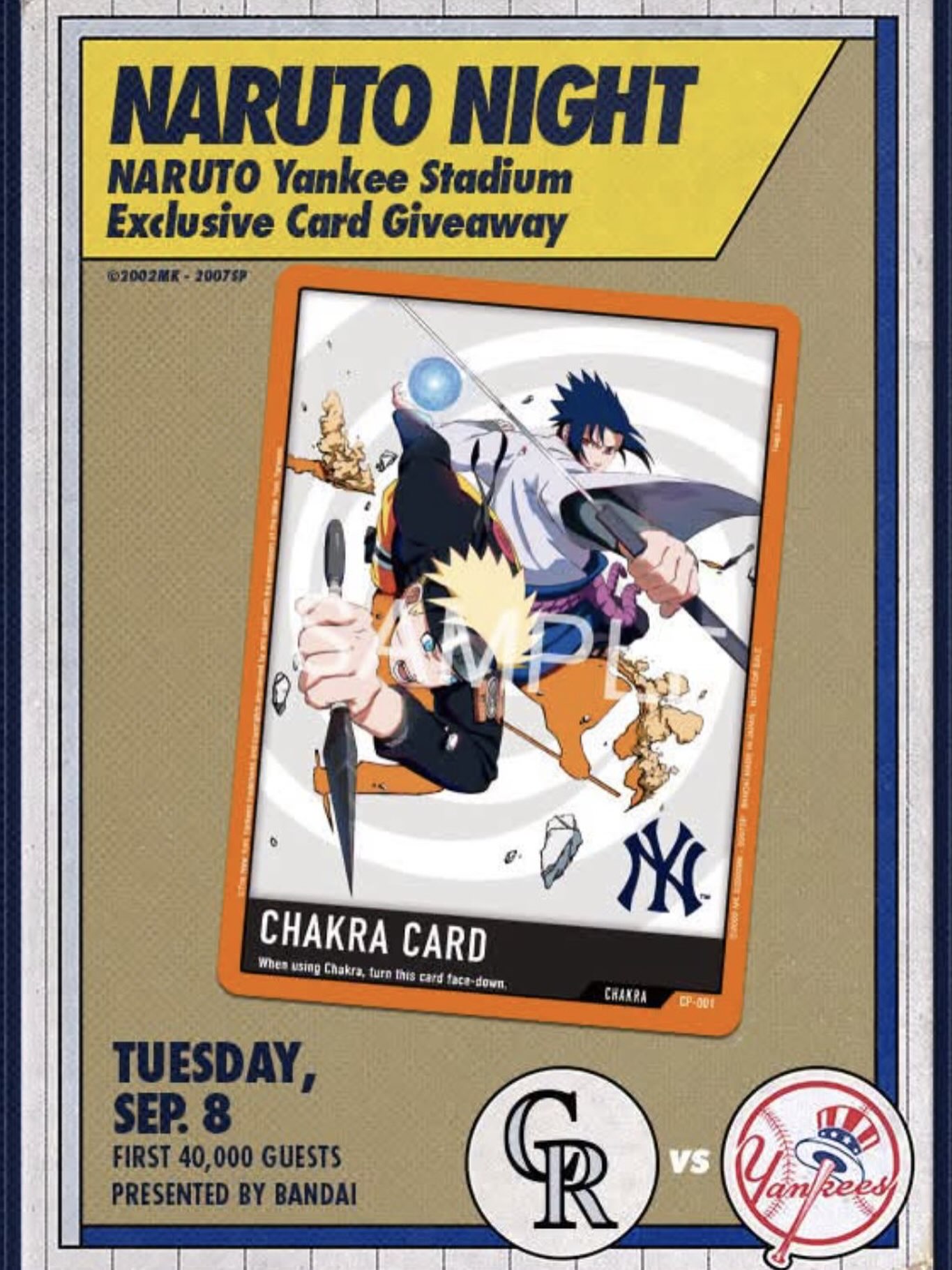 Naruto x New York Yankees promo card slated for September 8th! 👀