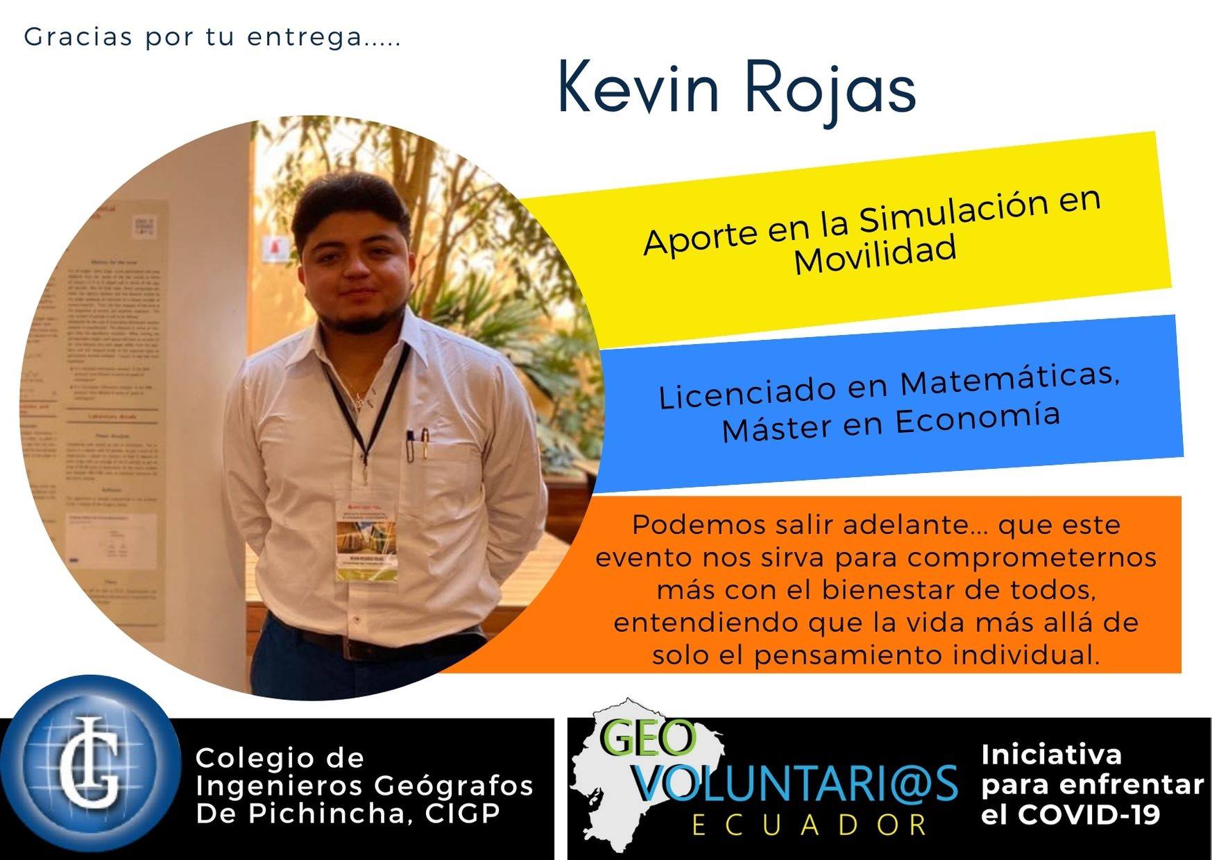 🔴Conoce a Kevin Rojas... - Ingenieros Geógrafos de Pichincha