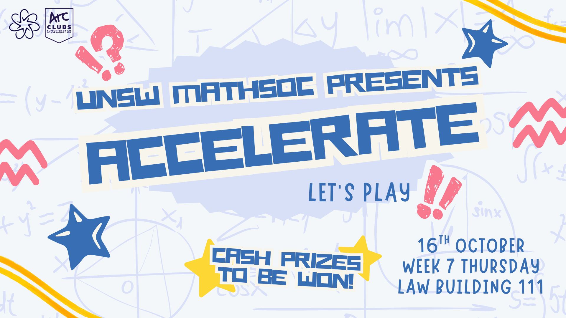 UNSW MathSoc Presents: Accelerate!