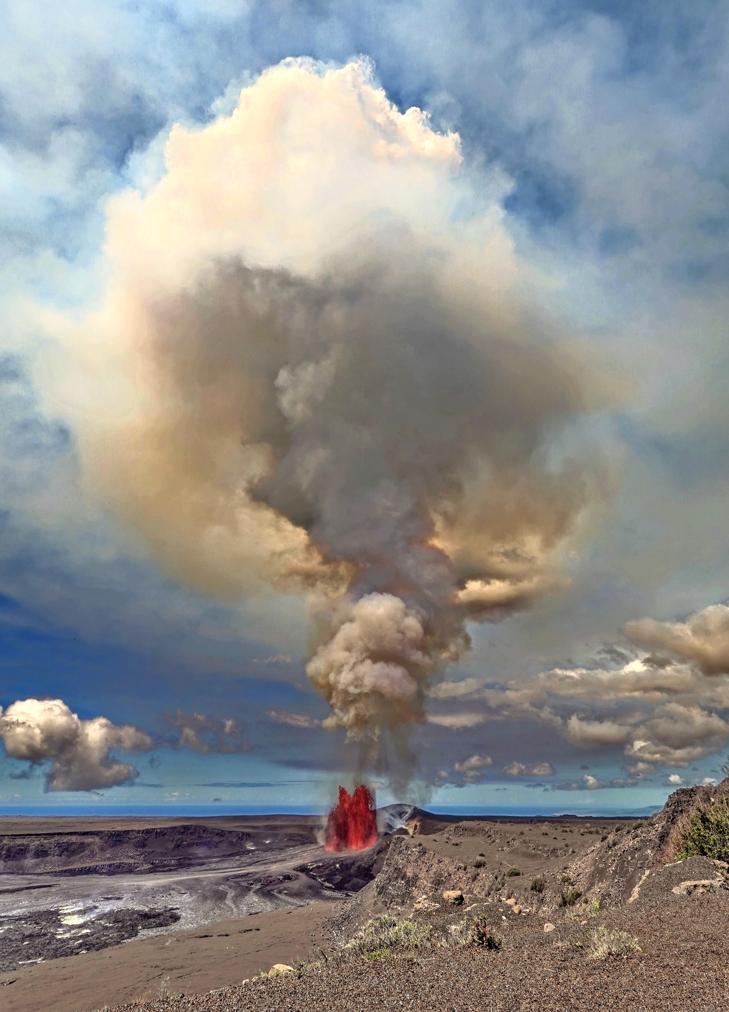 Yesterday Kilauea Volcano