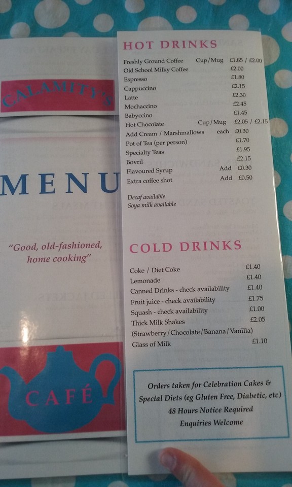 Calamity Jane's - Our new menu!! Main meals are now on... | Facebook