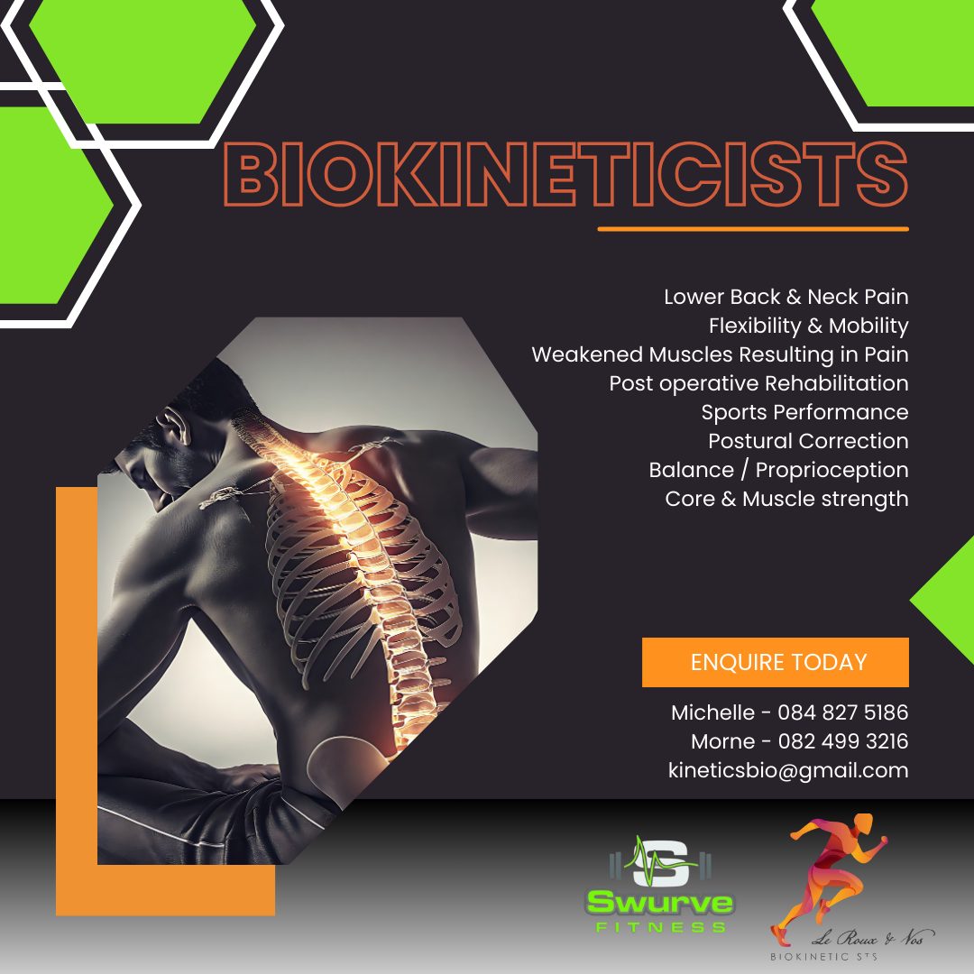 Swurve - 💪 Le Roux & Vos Biokineticist available at Swurve Fitness Gym ...