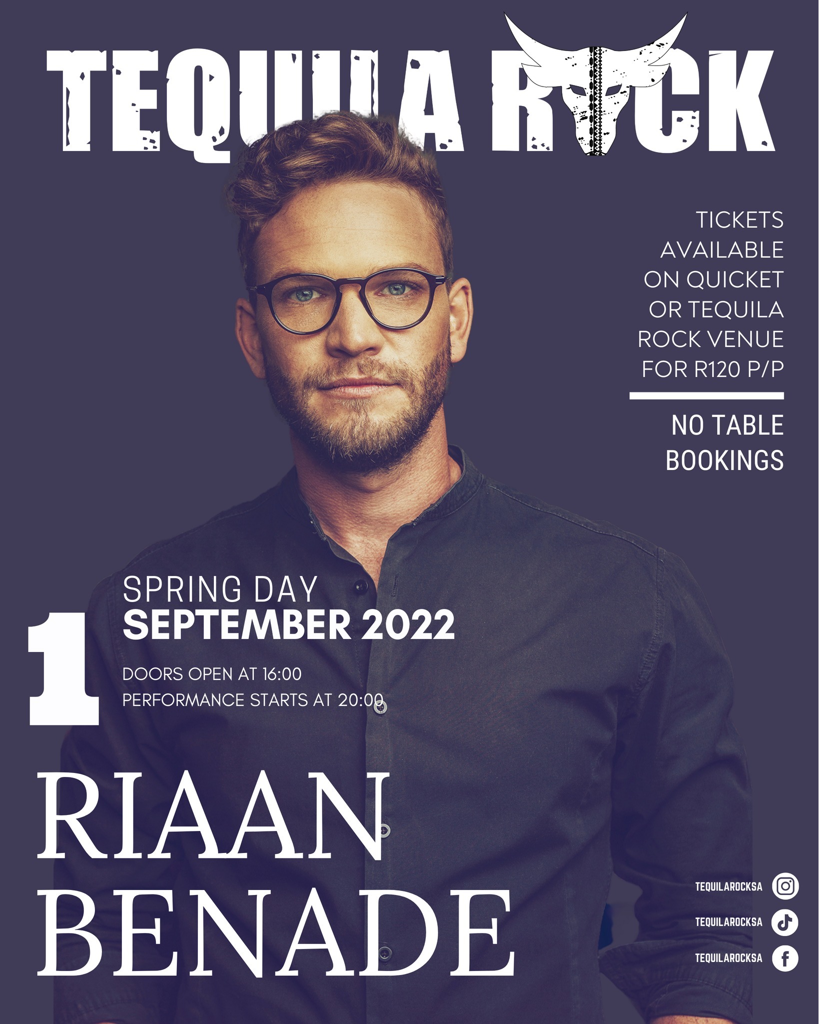 Tequila Rock SA - Riaan Benade Live 1 September!🎸 Get... | Facebook