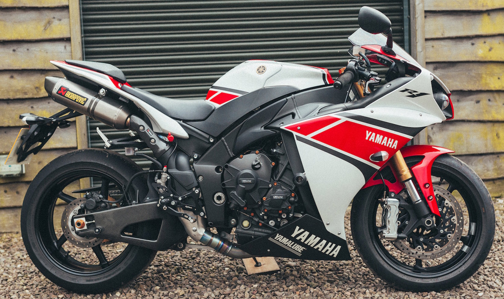 A Yamaha YZF-R1, from 2012. This is the 50th Anniversary limited