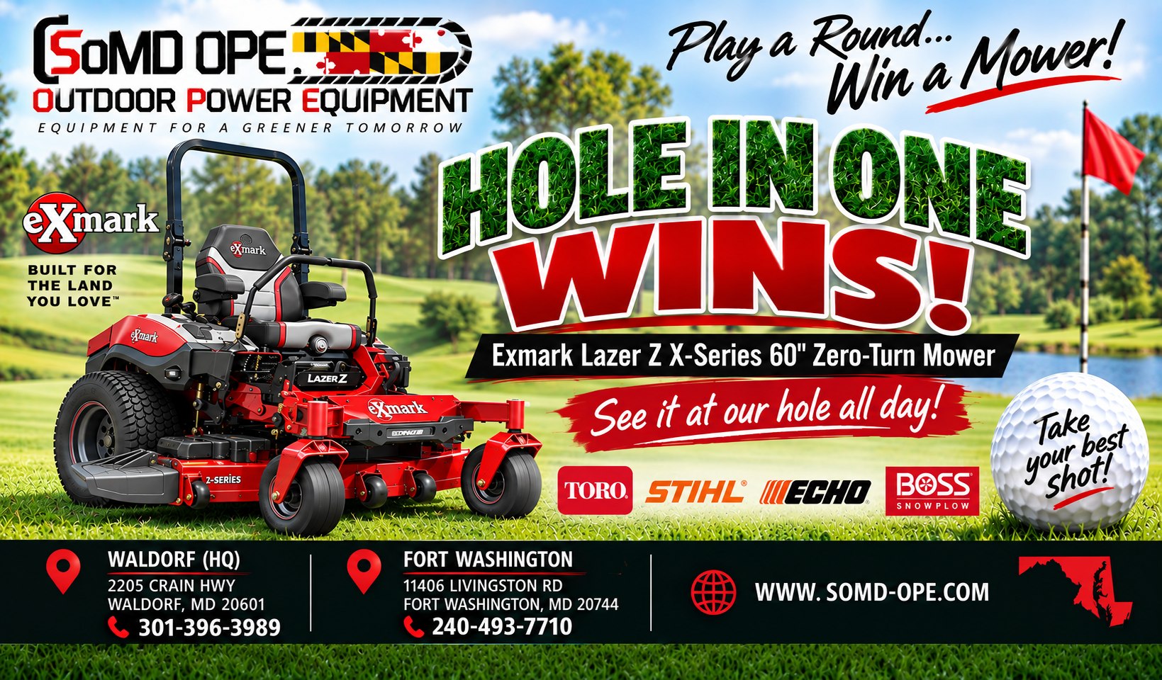 Win an Exmark Lazer Z X-Series mower at LCA golf tournament in