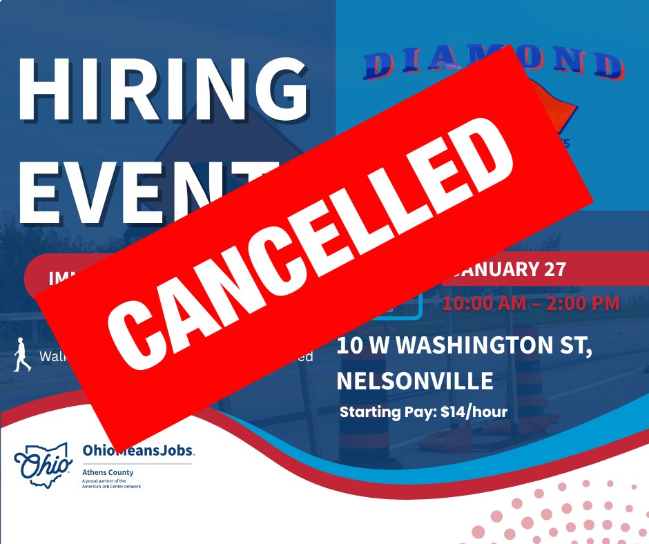 Update: The Hiring Event... - OhioMeansJobs - Athens County | Facebook