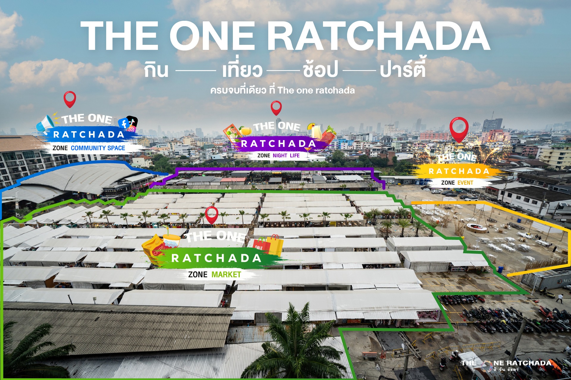เราจะพาทุกคนมาดูกันว่... - The One Ratchada : ตลาดดิ วัน รัชดา