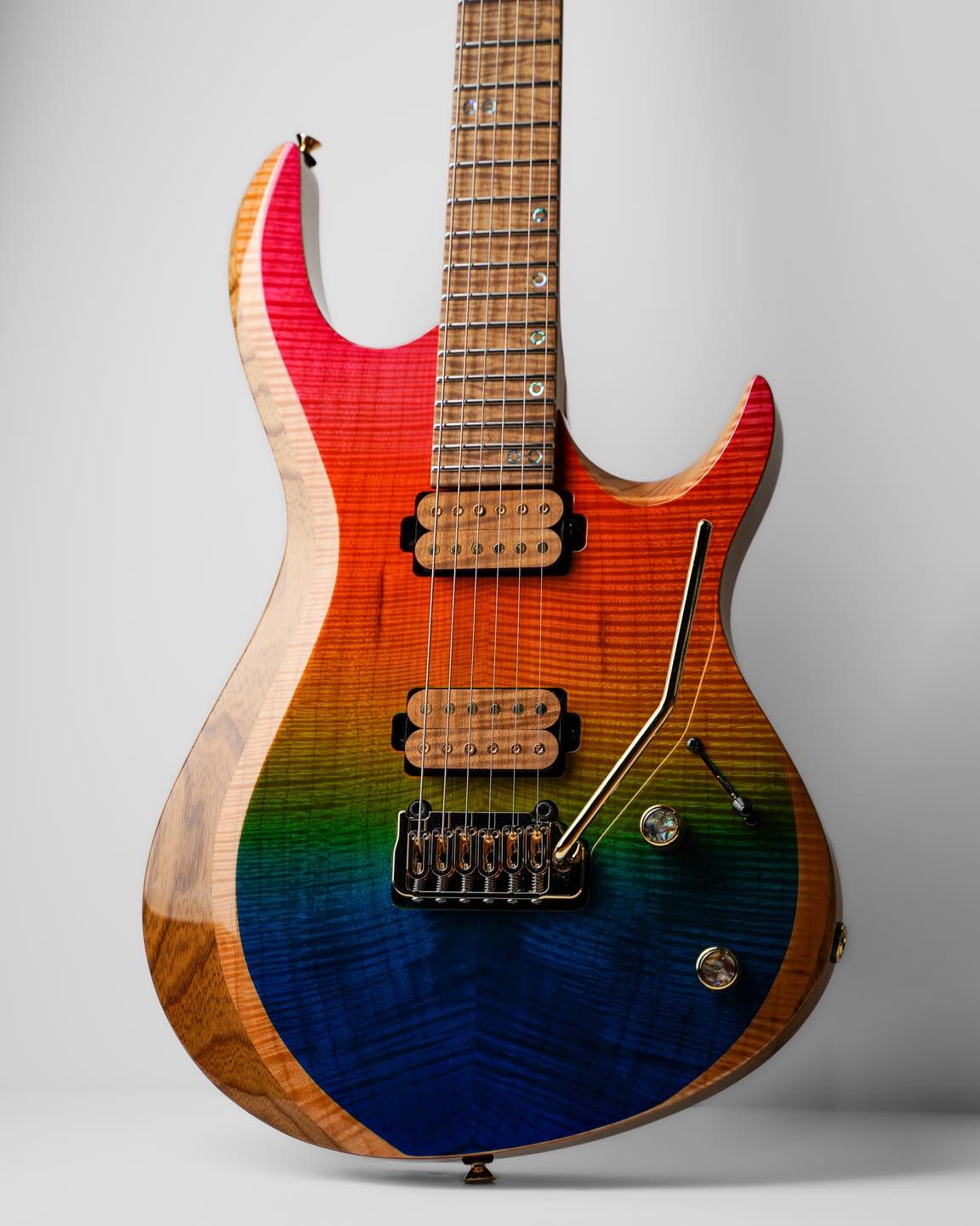 Kiesel - Dc127 in deep aquaburst over flamed maple top with Kiesel