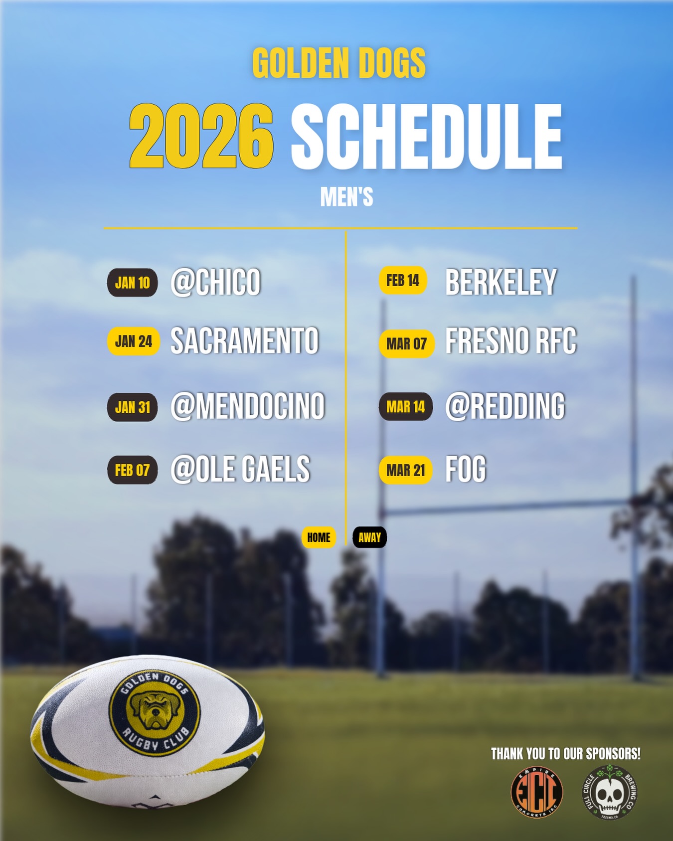 New season, same grind: The 2026... - Golden Dogs Rugby Club | Facebook