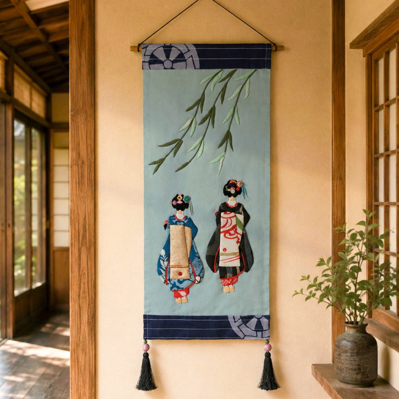 和小物キット専門店 京屋 - 【キット】ネズミの餅つきのタペストリー