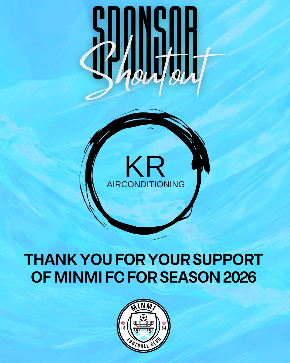 Minmi FC - 🩵 Sponsor Shoutout 🖤 We are excited to have KR... | Facebook
