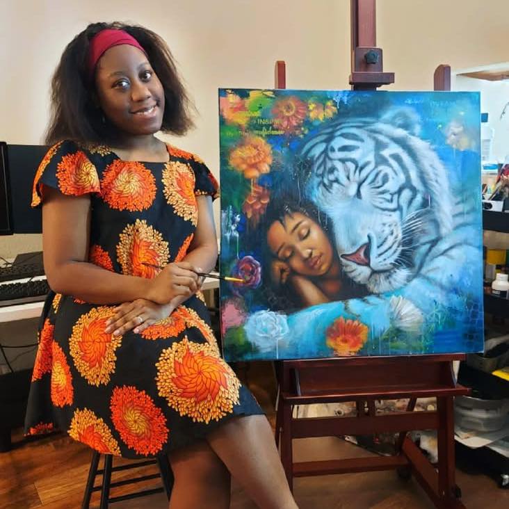 Sharing what I’m up to now for my people to see 💜🙏🏽 #oilpainting # ...