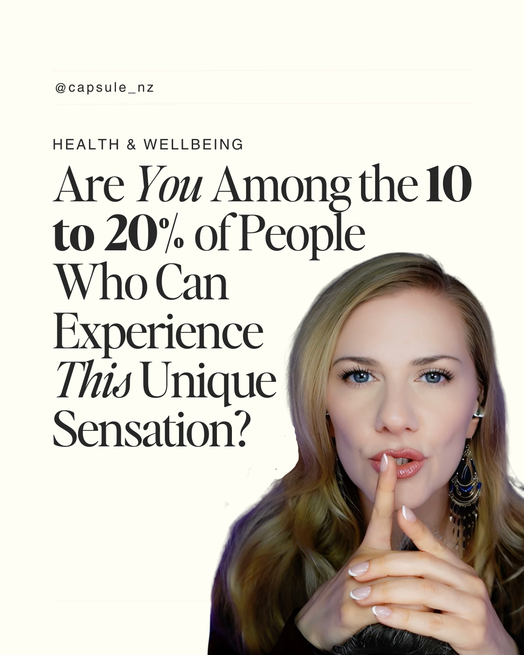 Capsule - “The sensation is a tingling of the scalp, a cascade of ...