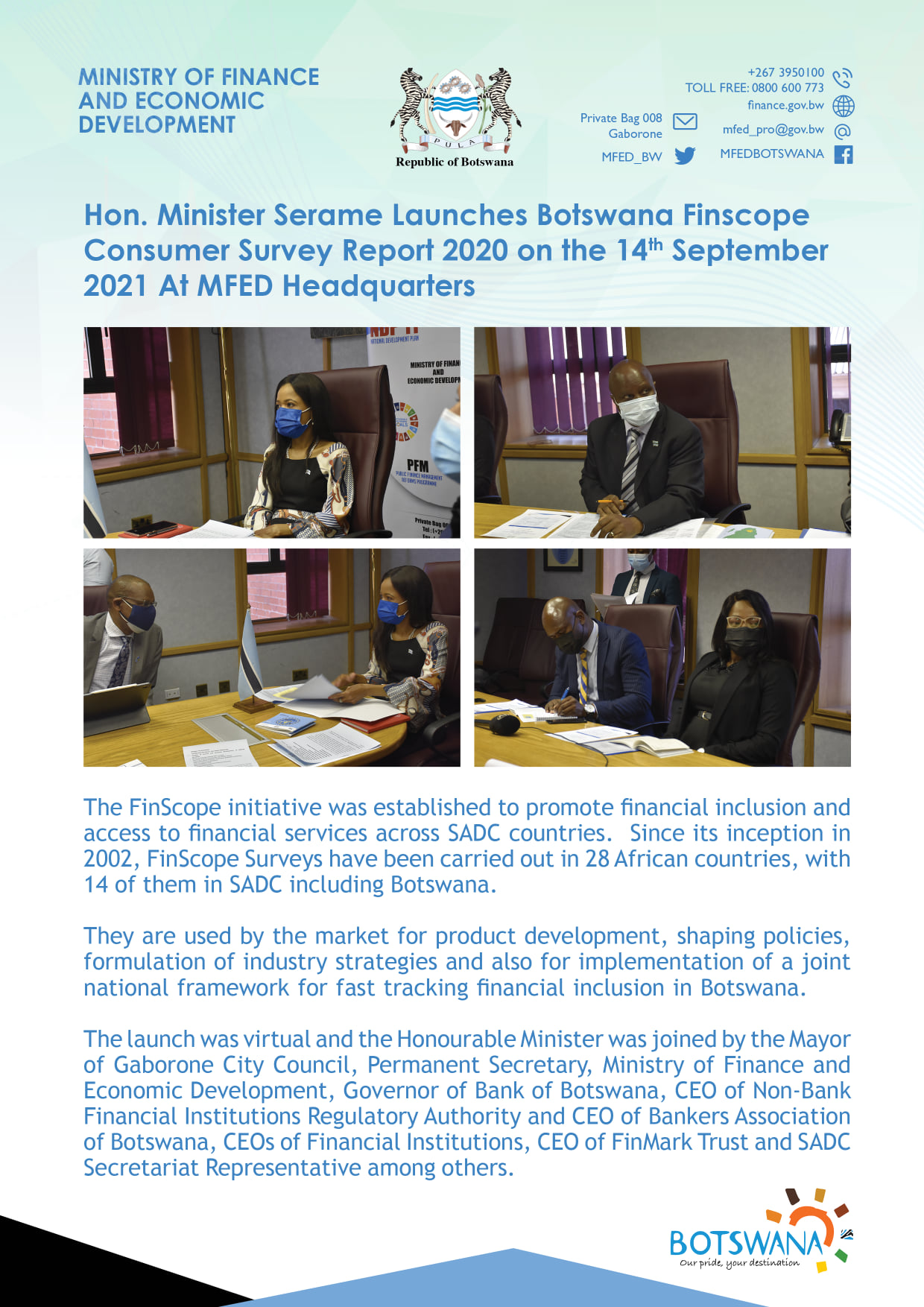 Hon. Minister Serame Launches... - Ministry of Finance | Facebook