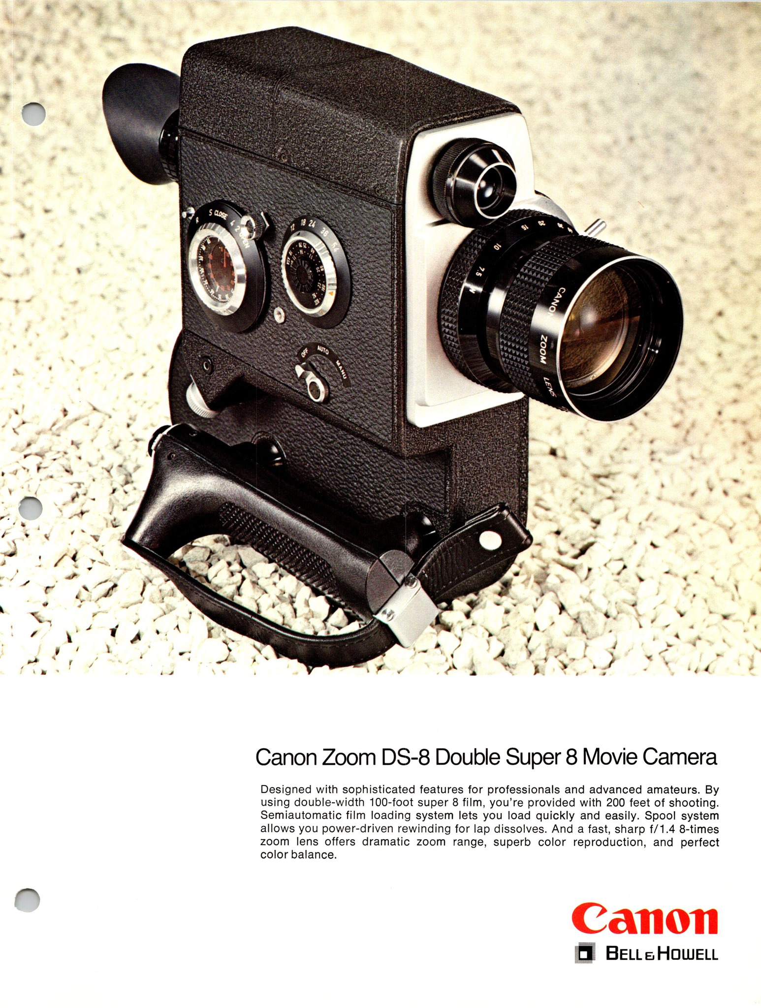Canon DS-8 Double Super 8 camera features and specs