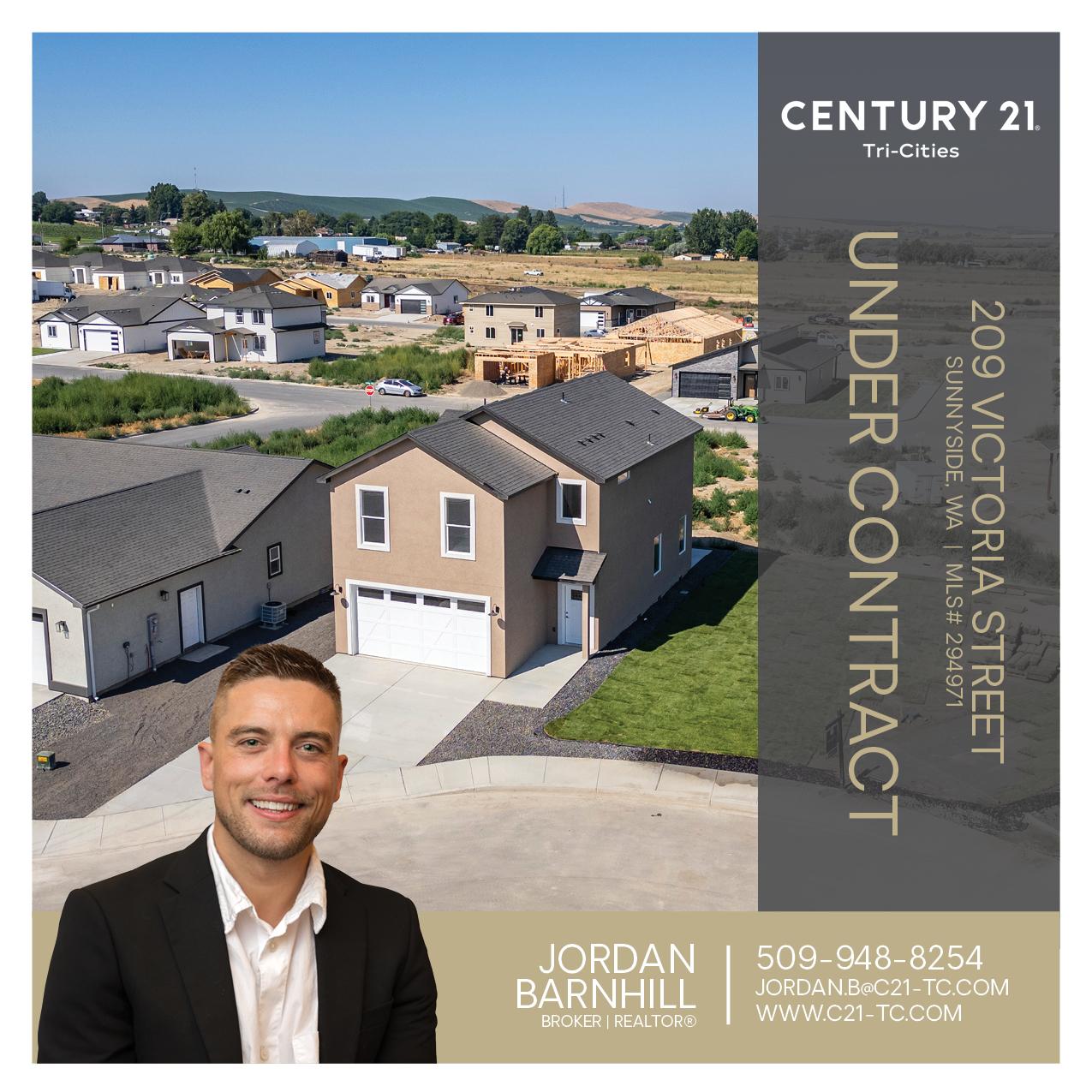 Jordan Barnhill closes contract in Sunnyside, Victoria, WA