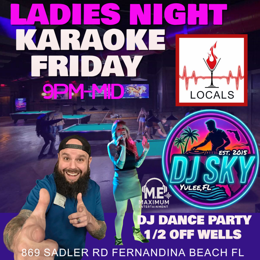Friday DJ and karaoke party at Maximum Entertainment in Fernandina