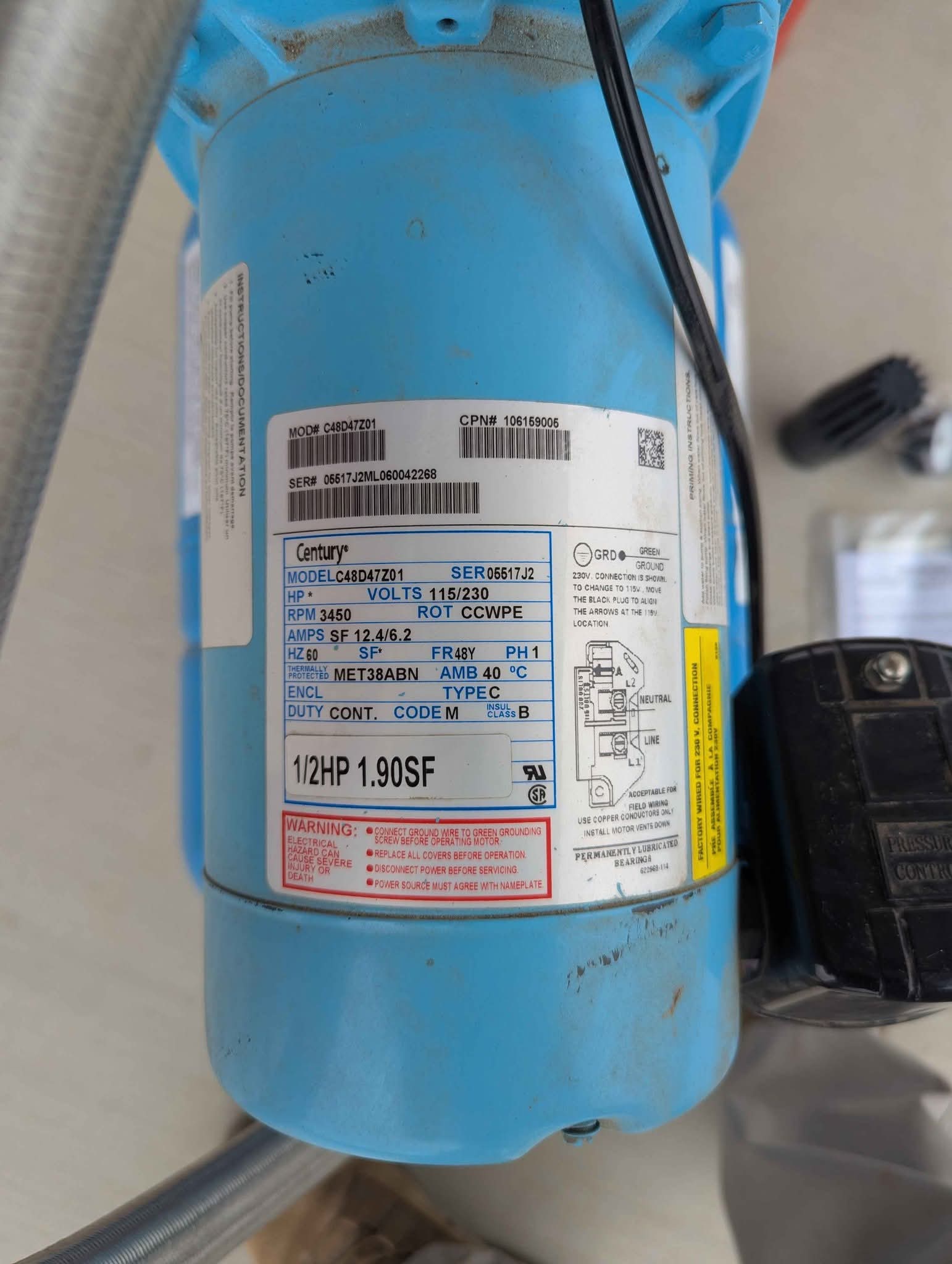 Little Giant 1/2HP Well Pump and Jet Rite 2 - 9 Gallon Volume Tank ...