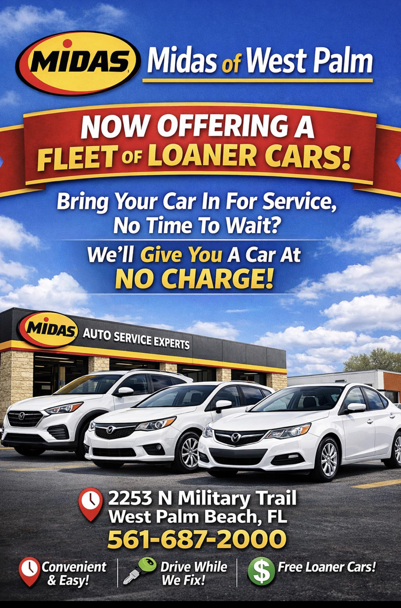 Midas - It not to late to get your a/c fixed at one our our 3 locations ...