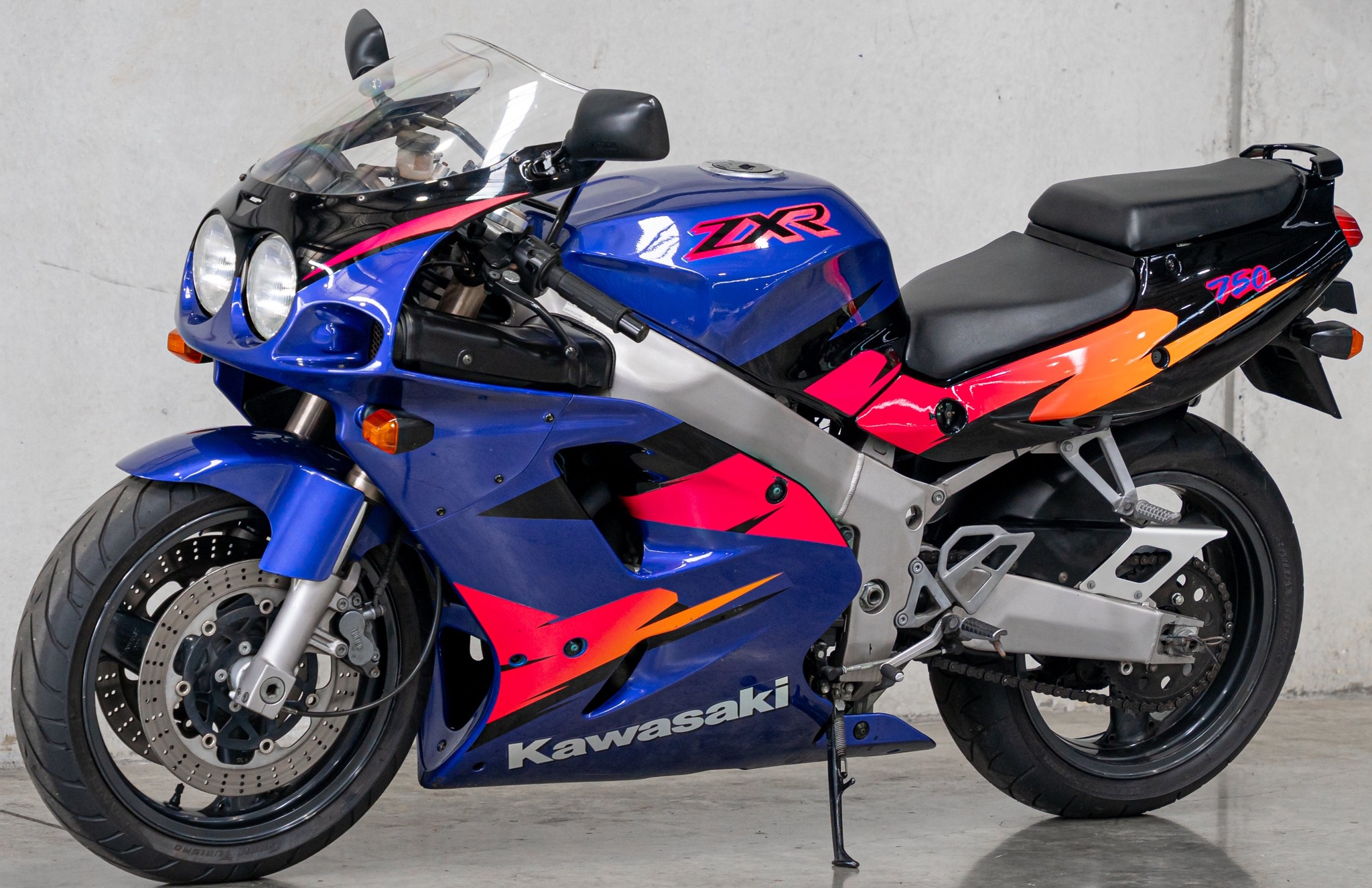 A Kawasaki ZXR750 from the mid-1990s. Notably, this one is wearing