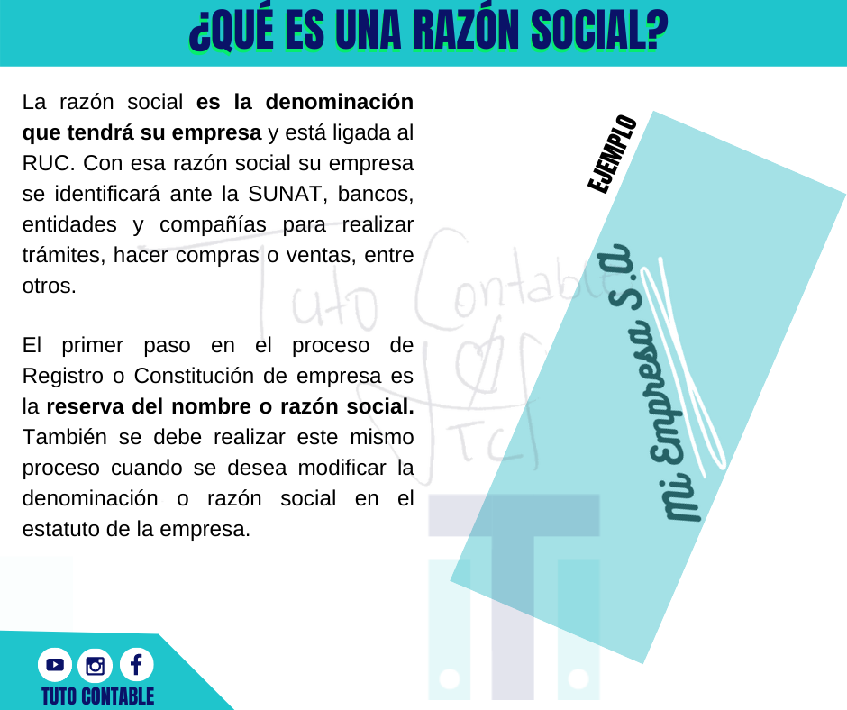 Tuto Contable - 🔥 CONOZCA QUE ES UNA RAZON SOCIAL EN UNA...