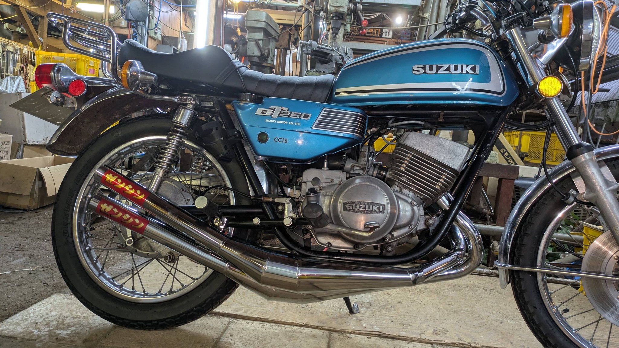 350ss 用、フルメッキ 爆竹チャンバー ￥158000 （ KH250-400 同額