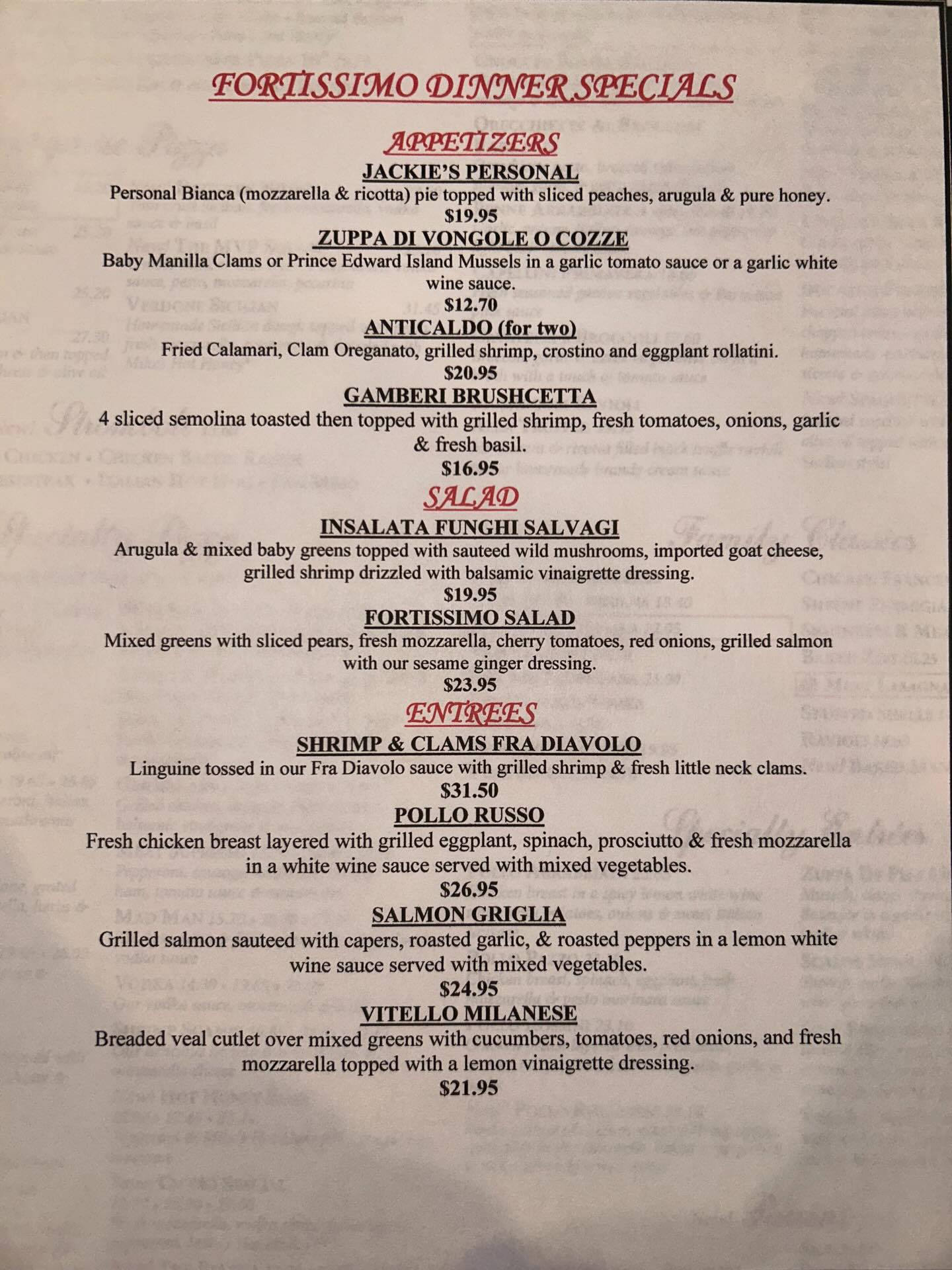 Fortissimo Osteria / Pizzeria | West Orange NJ