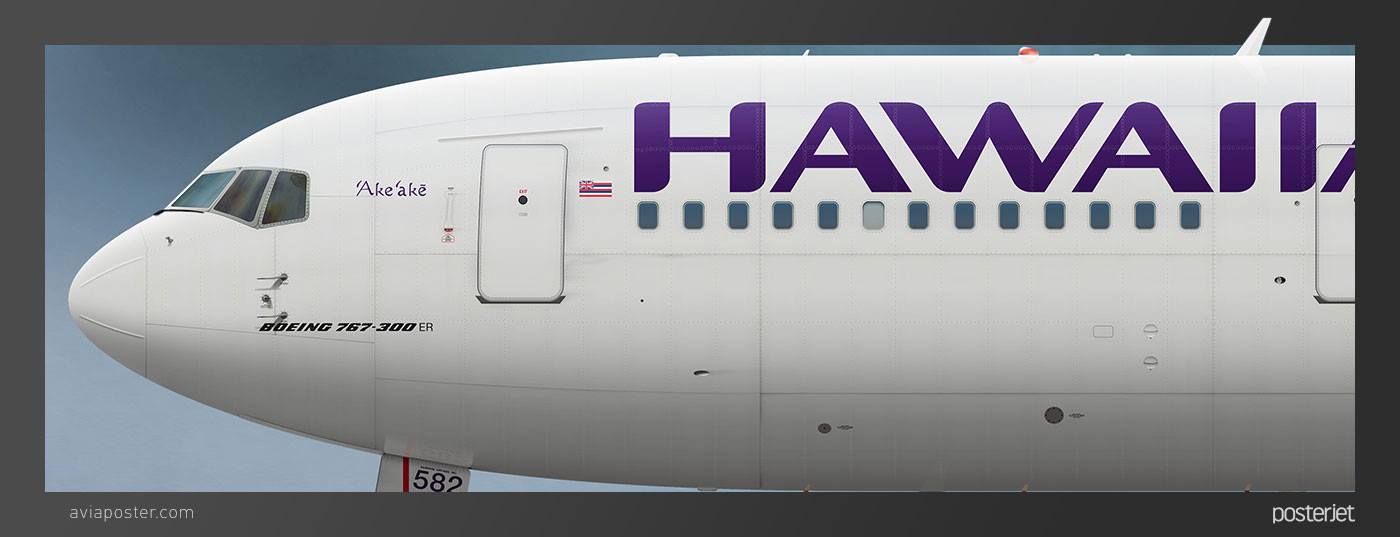 New Lilo and Stitch movie markings on Hawaiian Air Boeing 717