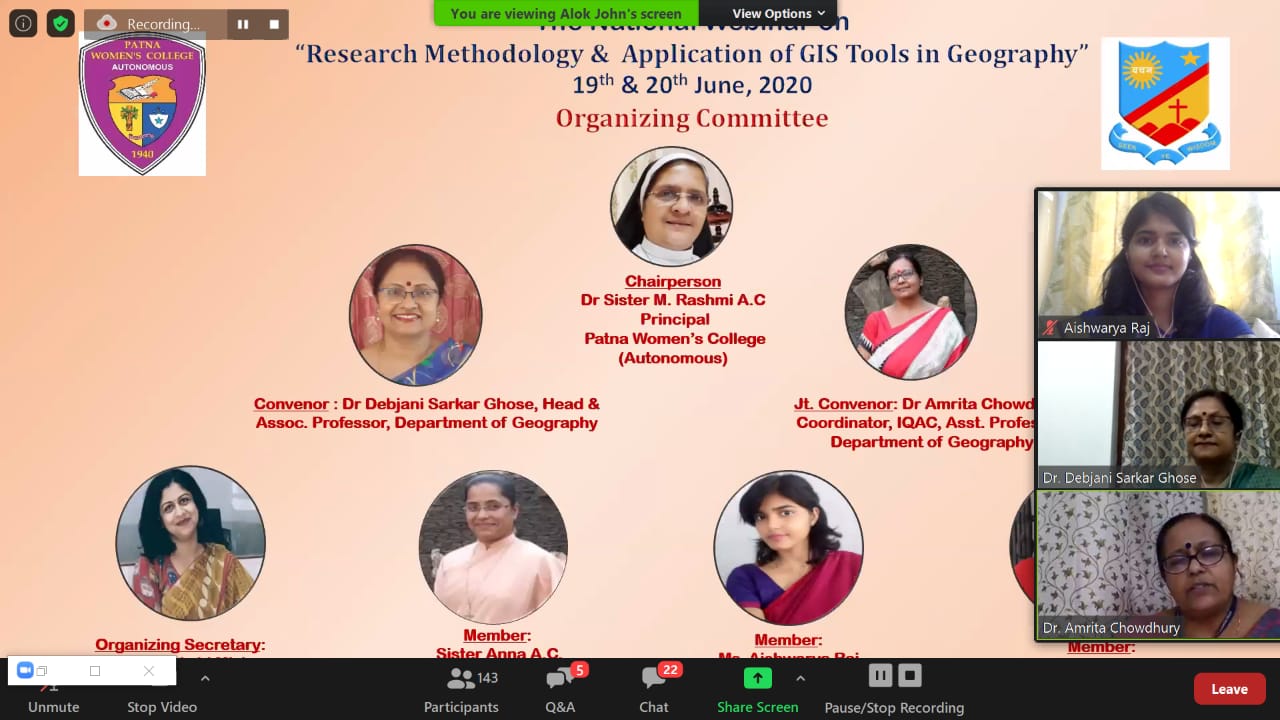 A two day National Webinar on... - Patna Women's College 1940 | Facebook