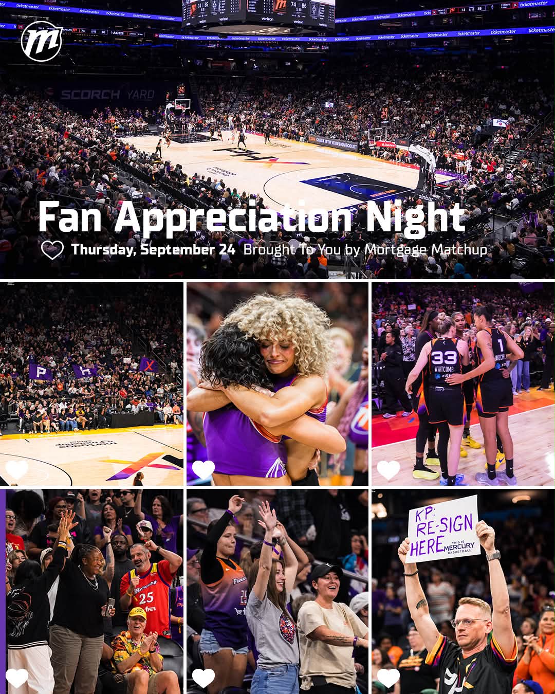 One last home game with the best fans in the WNBA. 🧡 Thank you