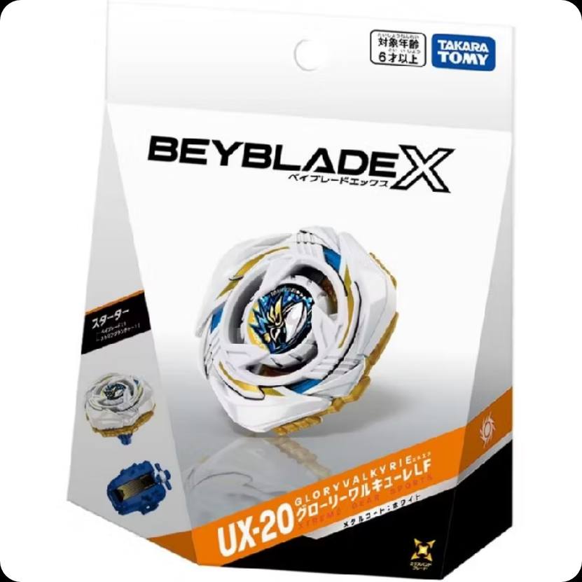 新品 UX-20 グローリーワルキューレ/BX-50 ×2/CX-17 ×2 Takara Tomy UX-20 Beyblade X Starter Glory Valkyrie release