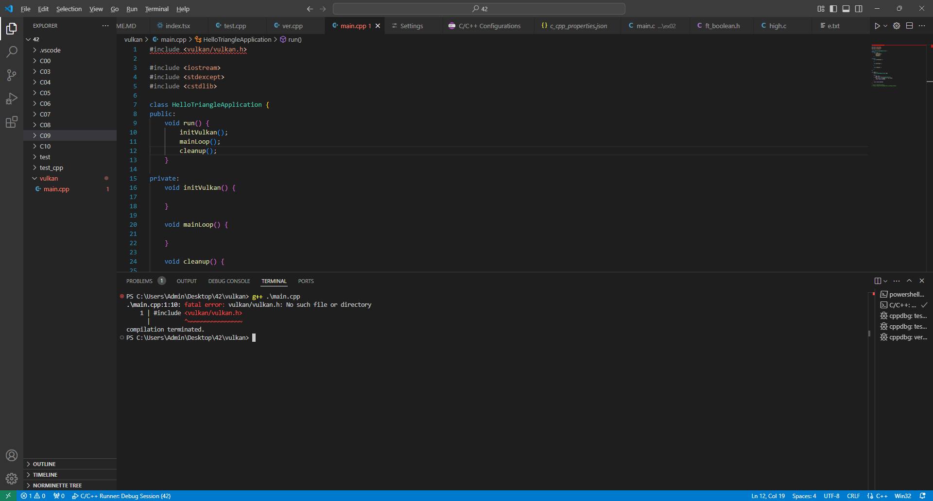 กลุ่มนักเขียนโปรแกรม | ผมได้ download Vulkan (C++ graphic library) ตาม ...