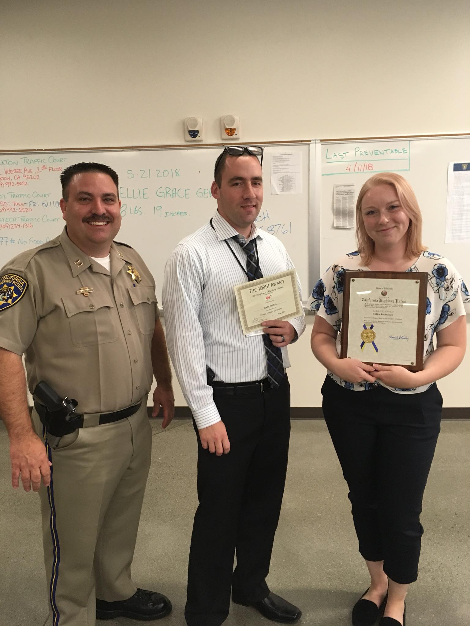 CHP - Stockton - Congratulations to Officer Olwell for... | Facebook