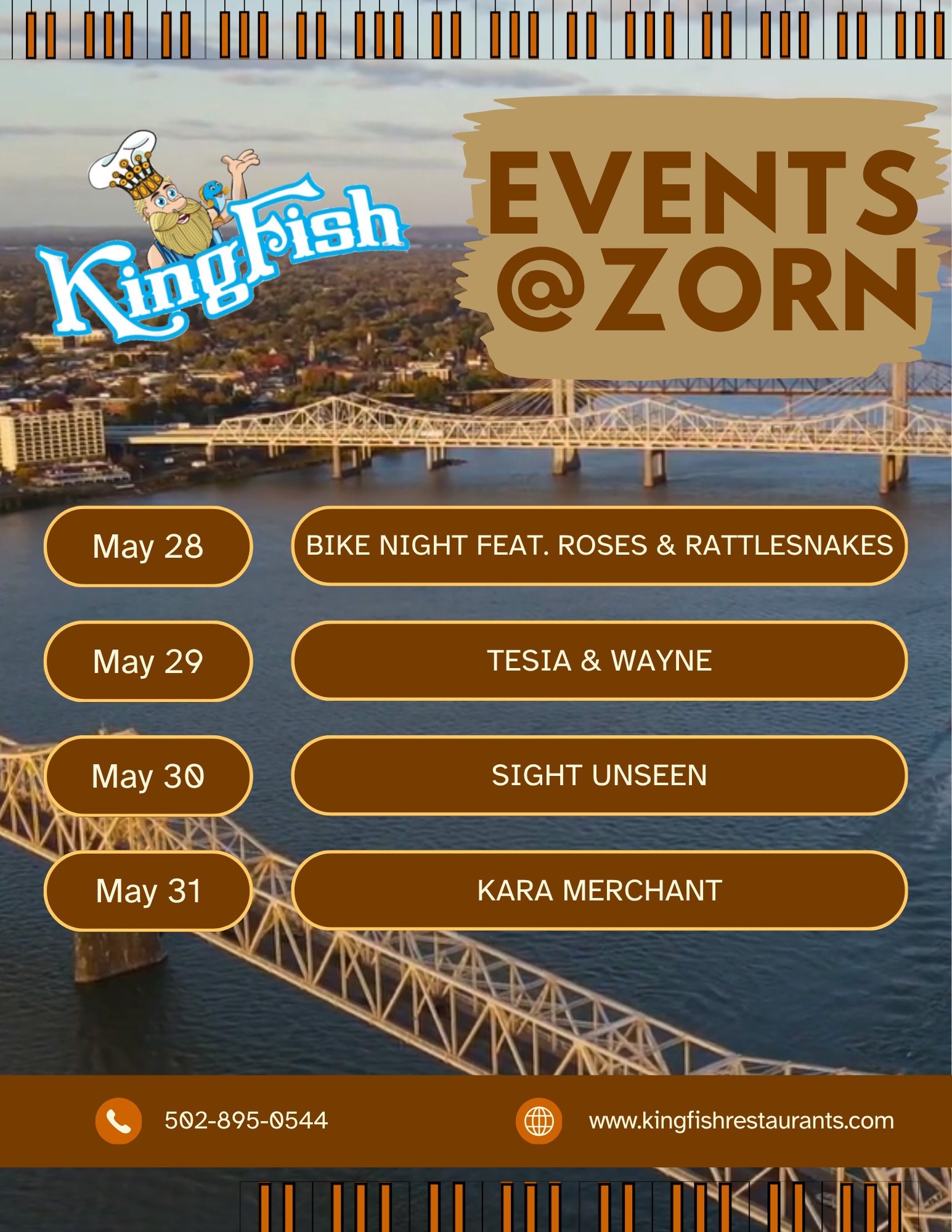 Live music events at Kingfish Louisville this week