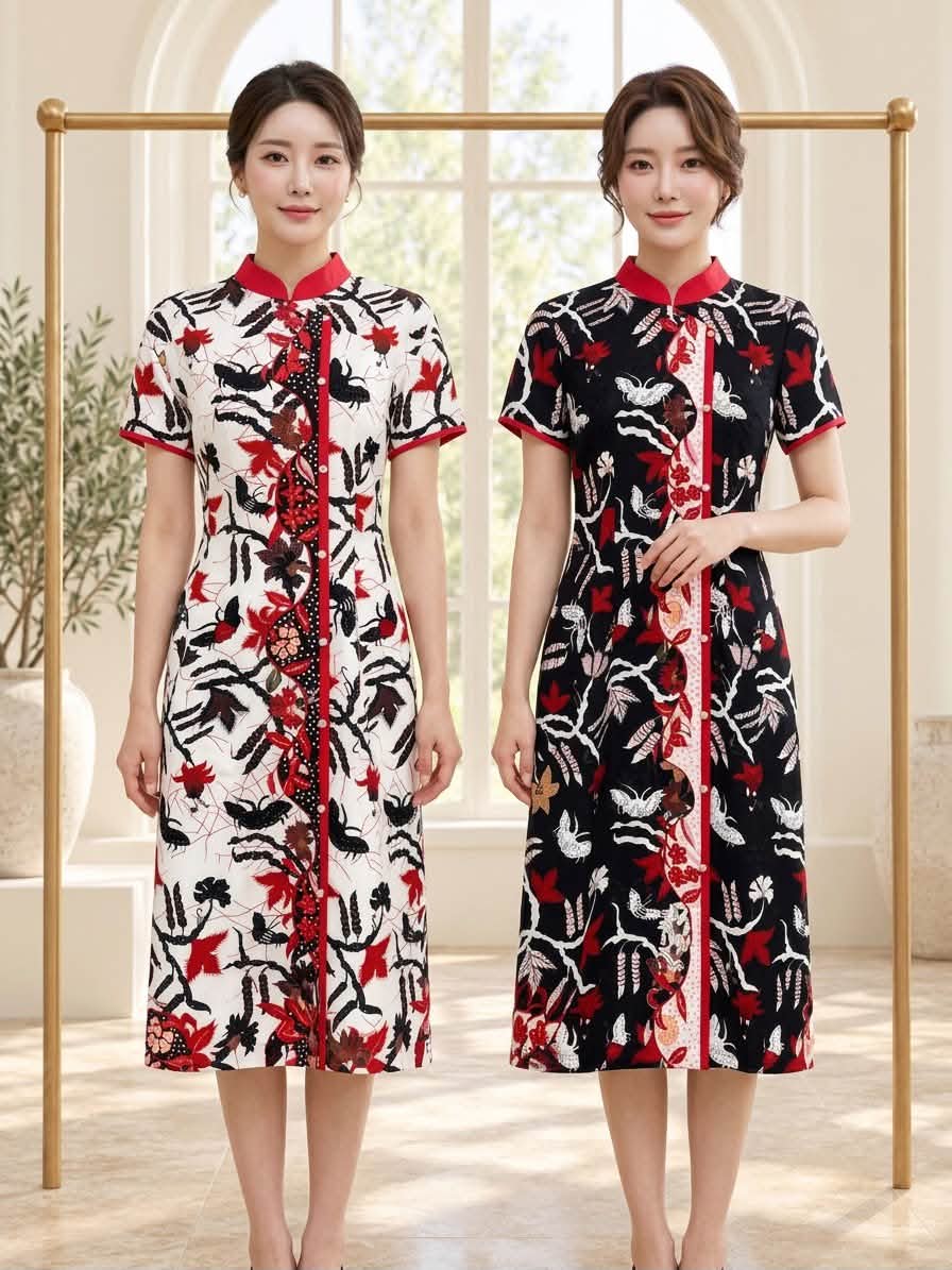 新中式风格batik 旗袍LC414-RM49.90 (MARKET PRICE RM85) COLOUR