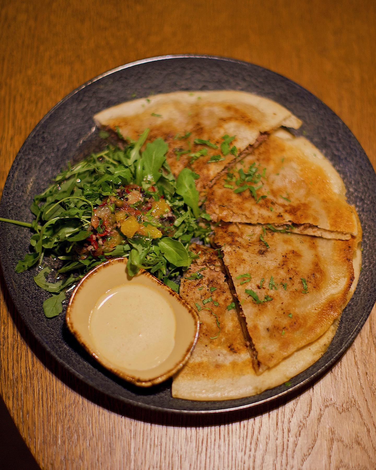 Locale - New dish “Arayes” 💛 Fried homemade flapjack with...