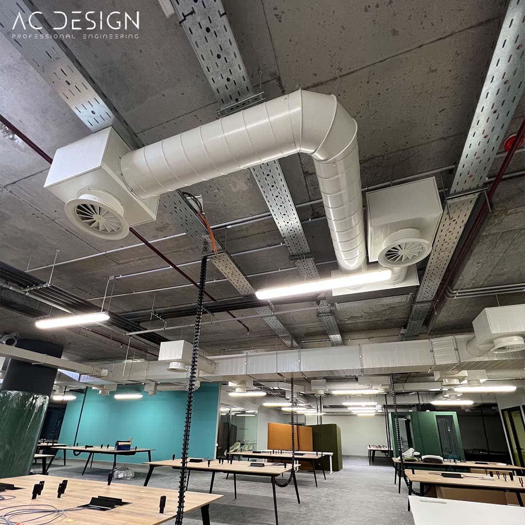 🏢А two - story open space offices,... - AC Design Engineering