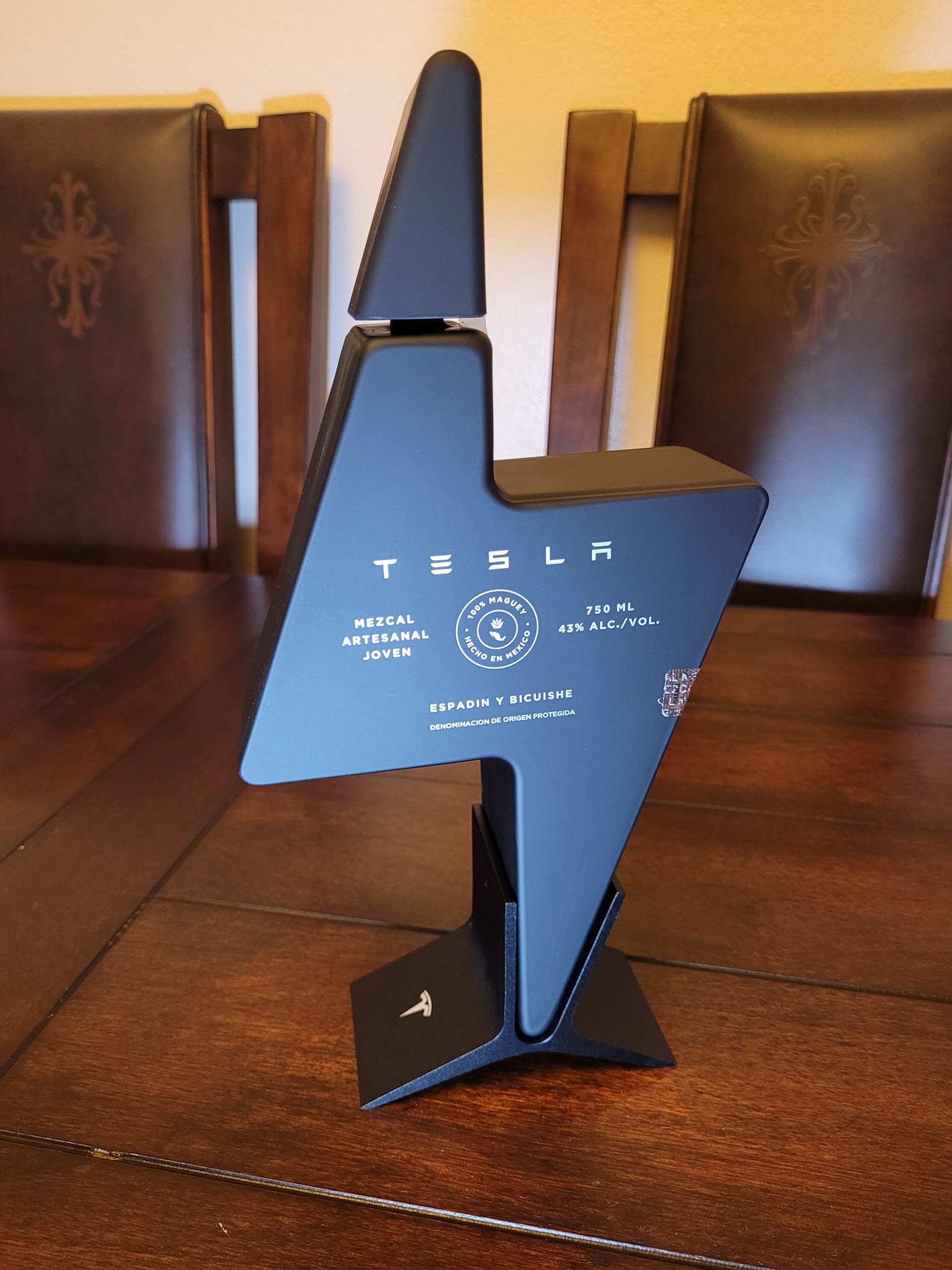Tesla Tequila limited edition bottle, glass set sold out lightning