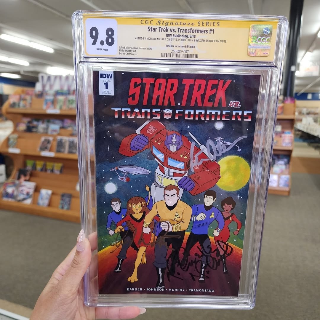 Galactic Comics' Star Trek vs Transformers #1 CGC 9.8 signed by