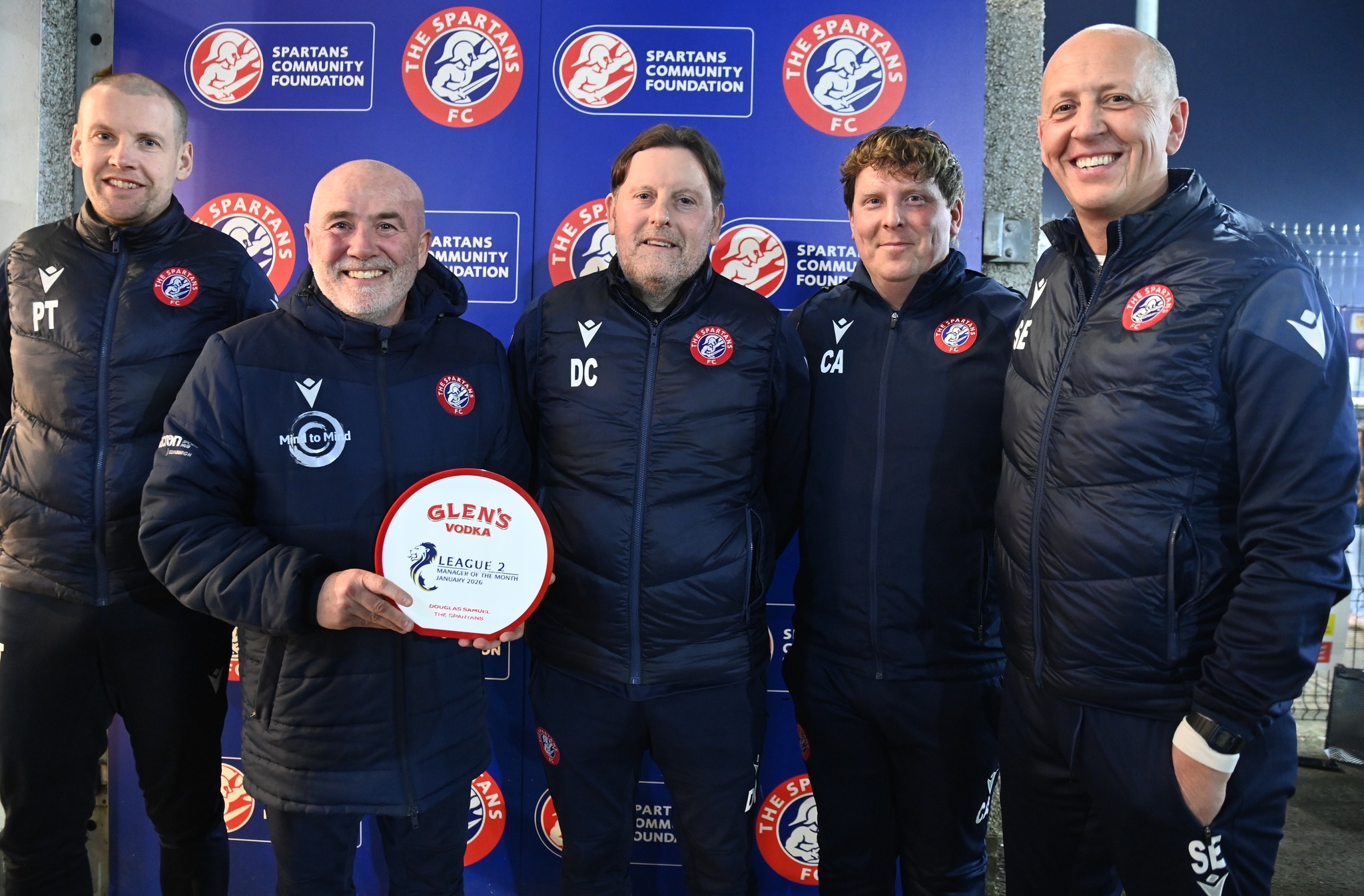 Spartans - 🏆 Manager Douglas Samuel was delighted to share the plaudits ...