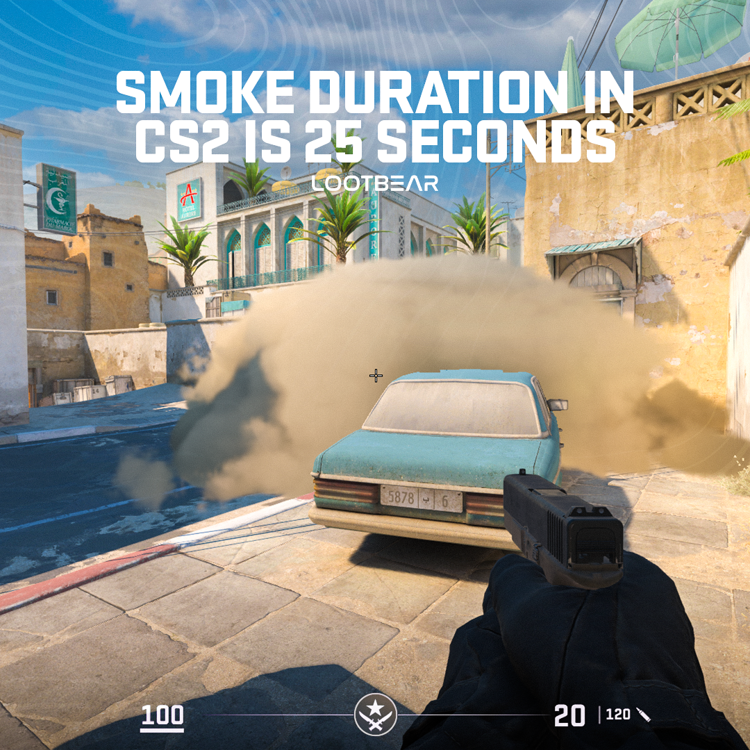 LootBear - Did you know that in CS2 the smoke duration is...