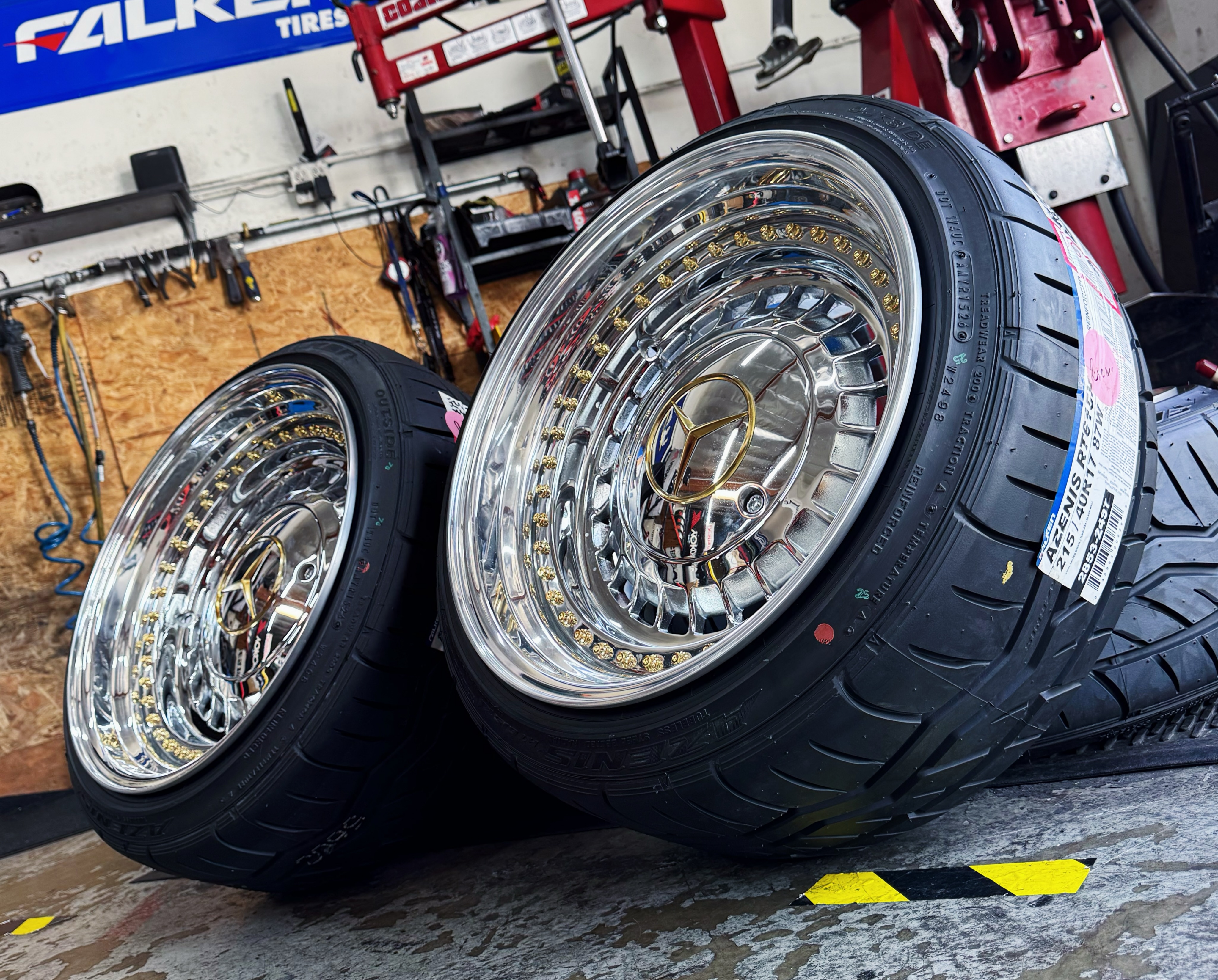 235/40/18 Falken Azenis RT615K+ on 18x9.5 Volk TE37 wheels